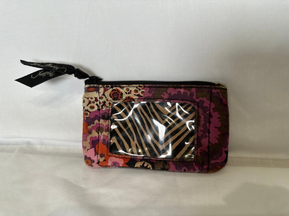Vera Bradley ID Pouch Quilted 2 section Retired Rosewood Pattern